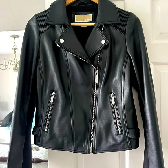 Michael Kors leather jacket sized M - NWOT - Picture 1 of 4